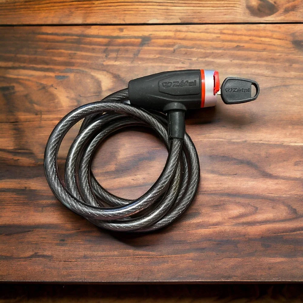 Zefal 5' Black Bicycle Cable Lock with Key Bike Scooter Car